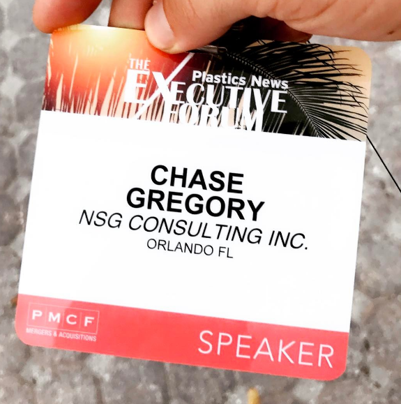 Chase Gregory NSG Consulting Inc Orlando Florida Speaker Plastics News Executive Forum