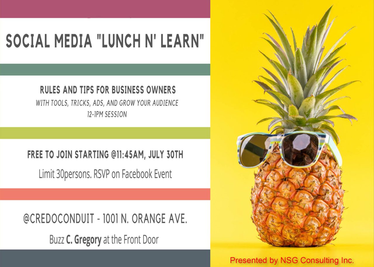 Social media lunch n learn poster